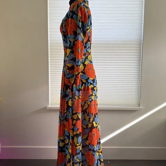 DVF Collared Wrap Cover-Up – Boswell Black – Size M - Picture 2 of 5